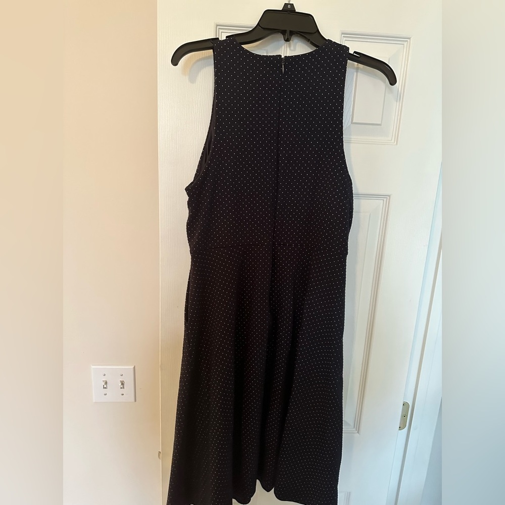 Premise Navy Blue with White Dots Dress Size L